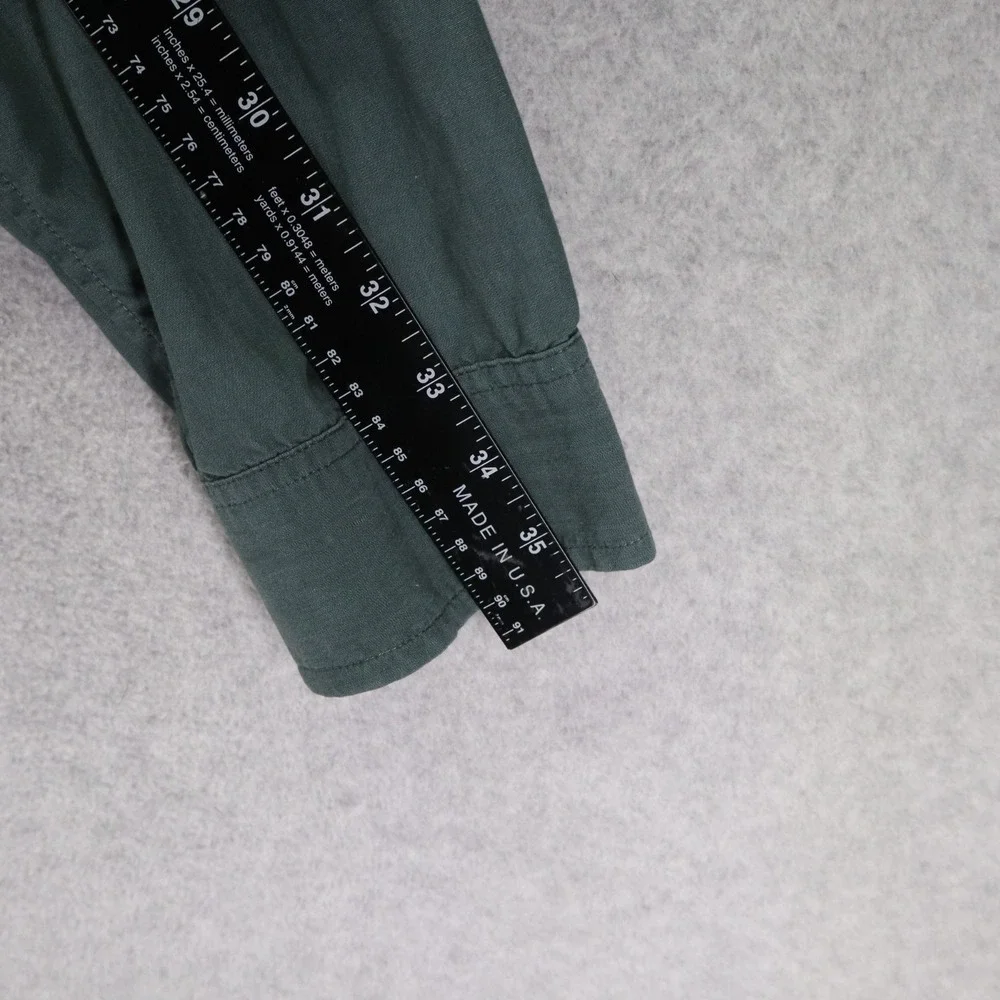Banana Republic Shirt Mens XL 17-17.5 Casual‎ Pocket Button Up Green Long Sleeve